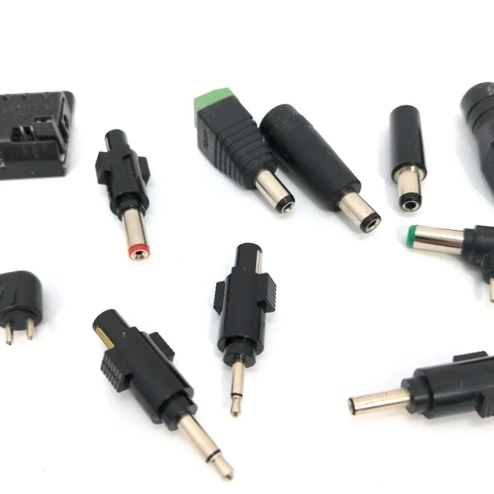 DC Power Adapter Connector Lot Universal Barrel Jack Terminal Block Tips 14pc